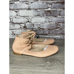 Repetto Dusty Pink Leather Round Toe Ballet Ankle Strap Flats Women Sz 38.5EU/8M